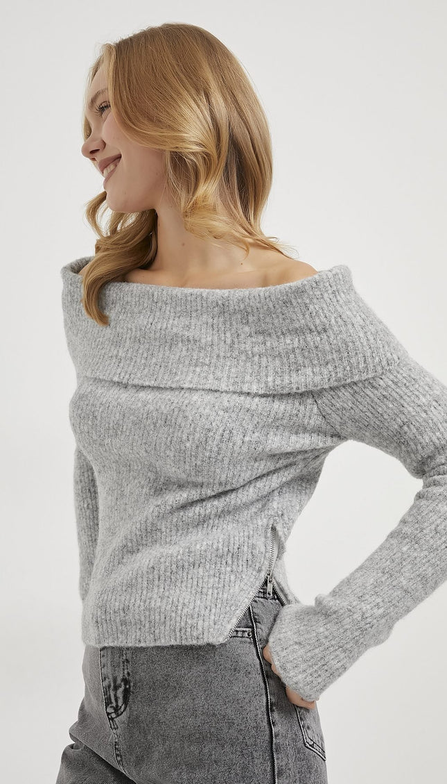 Yani Madonna-Kragen Strickpullover