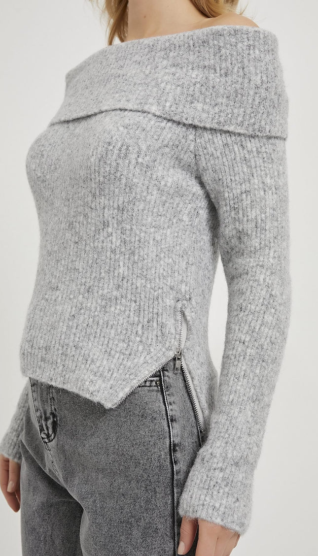 Yani Madonna-Kragen Strickpullover