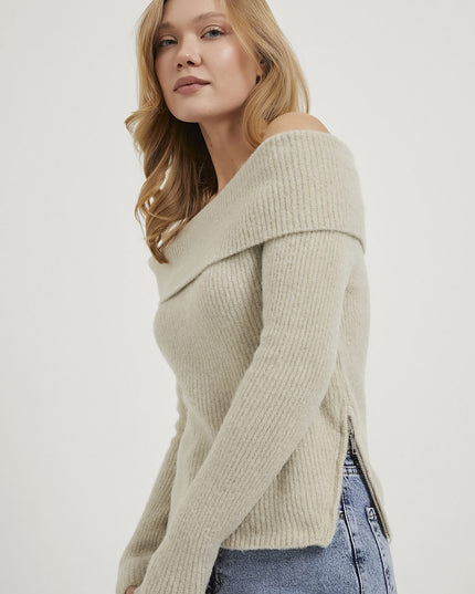 Yani Madonna-Kragen Strickpullover