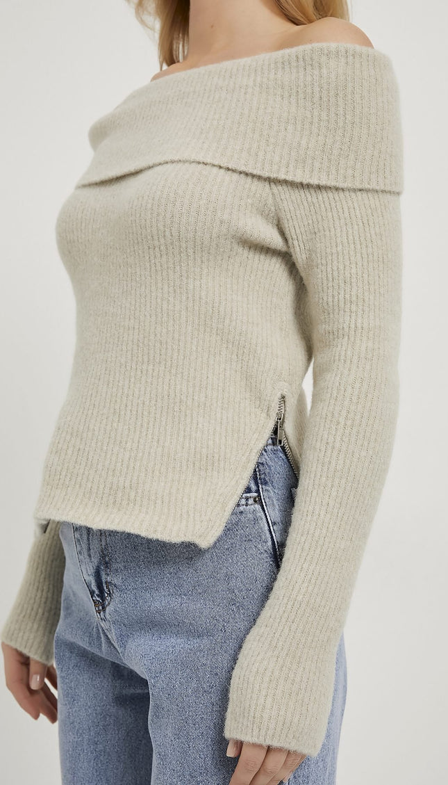 Yani Madonna-Kragen Strickpullover