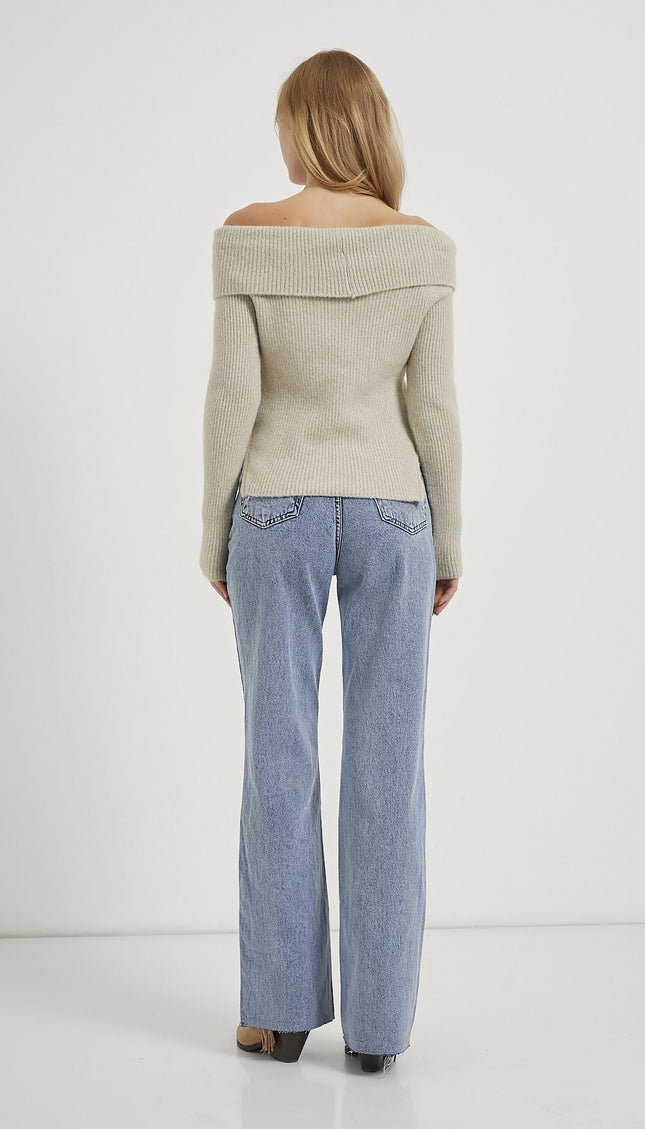 Yani Madonna-Kragen Strickpullover