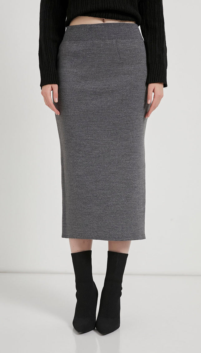 Midi-länge Strickrock für Damen