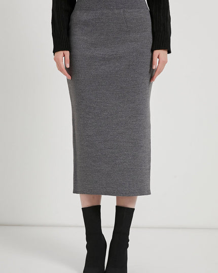 Midi-länge Strickrock für Damen