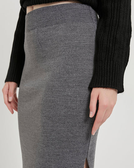 Midi-länge Strickrock für Damen