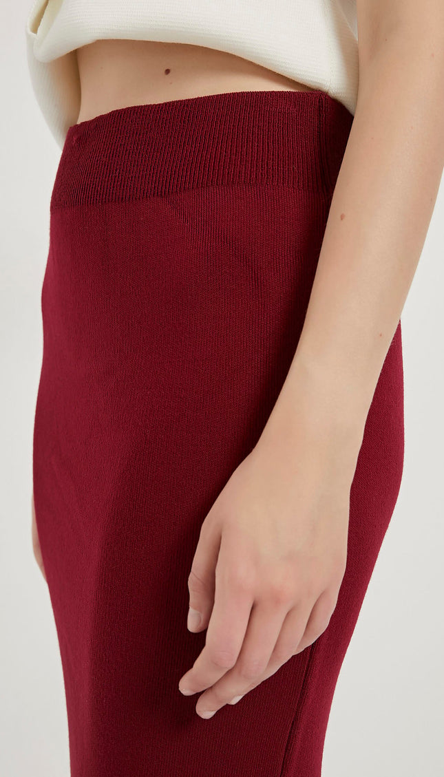 Midi-länge Strickrock für Damen