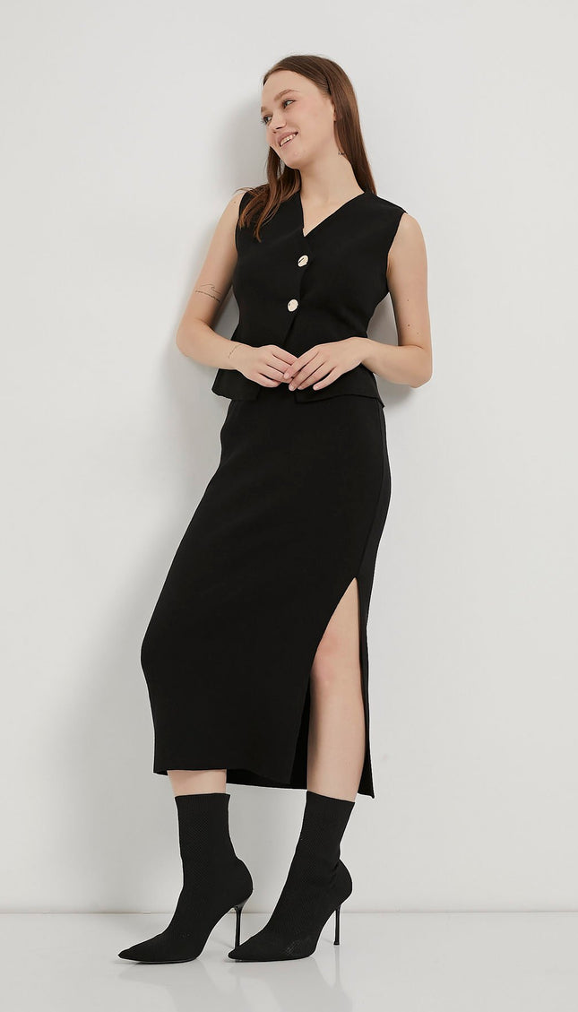 Midi-länge Strickrock für Damen