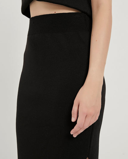 Midi-länge Strickrock für Damen