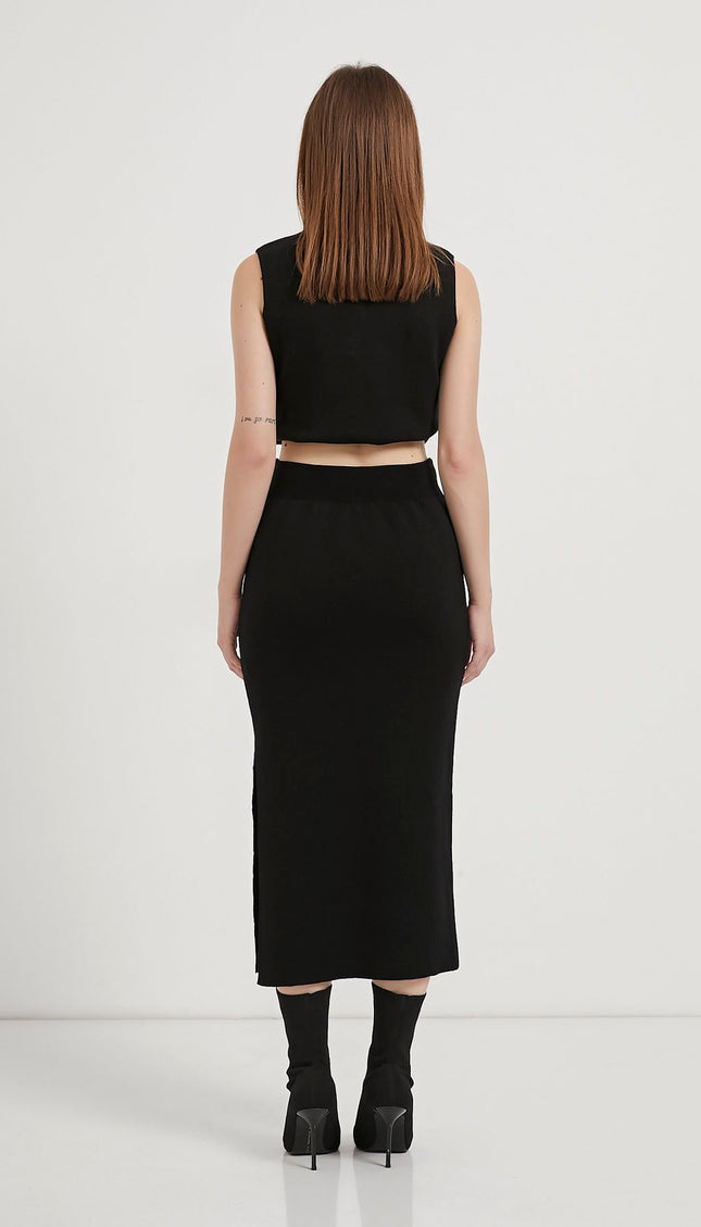 Midi-länge Strickrock für Damen