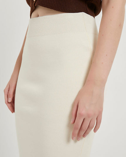 Midi-länge Strickrock für Damen