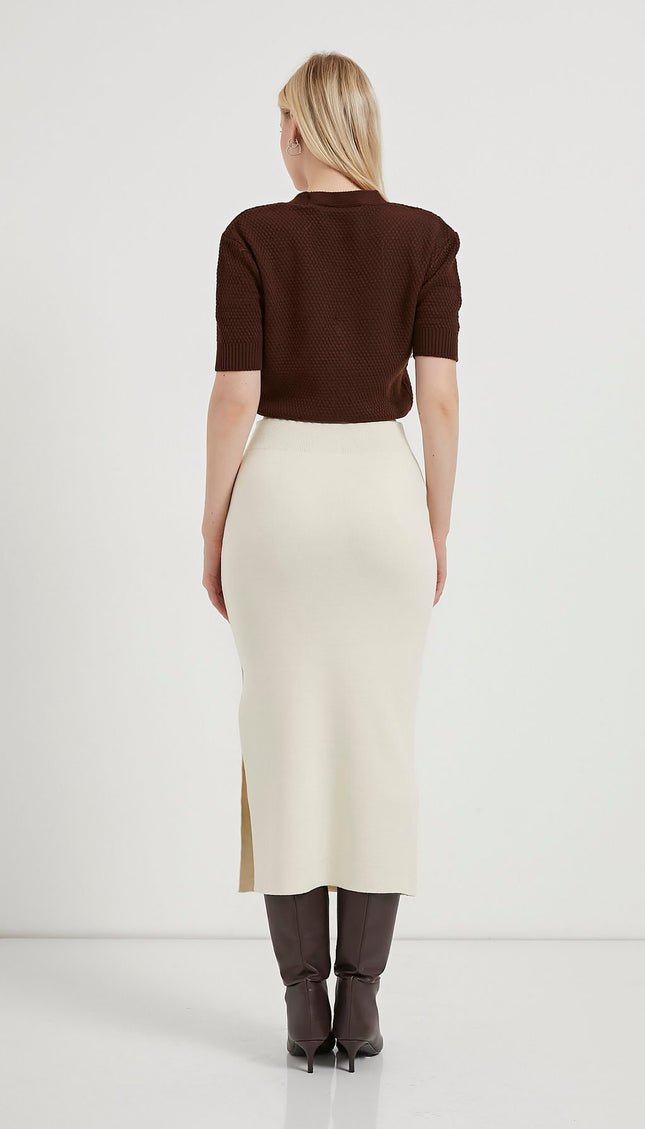 Midi-länge Strickrock für Damen