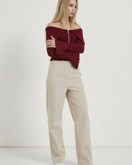 Zip‑Crop‑Cardigan für Damen