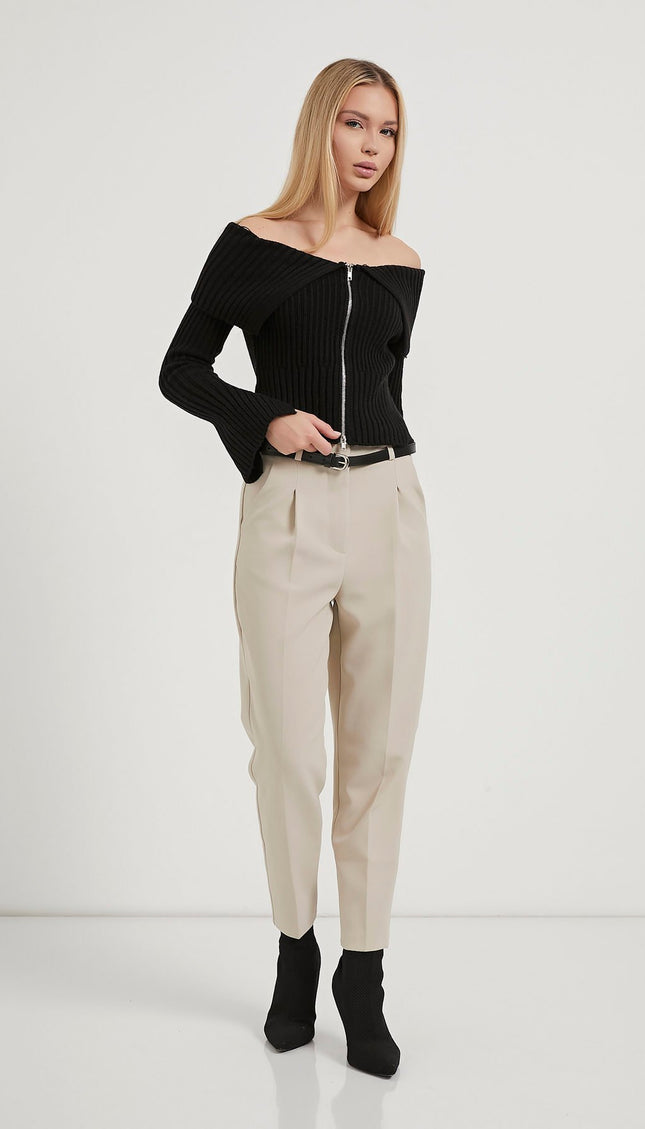 Zip‑Crop‑Cardigan für Damen