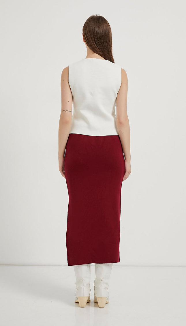 Asymmetrische Strickweste für Damen