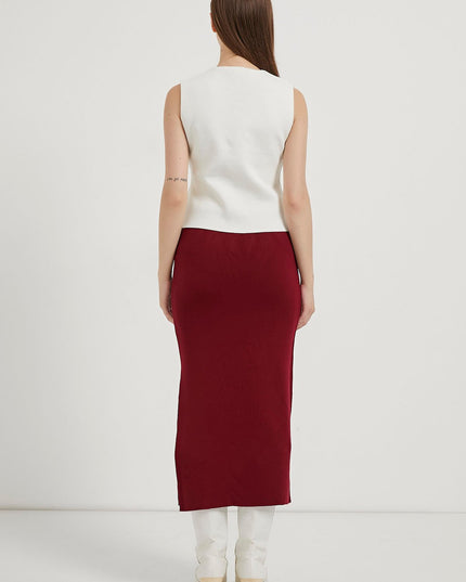 Asymmetrische Strickweste für Damen