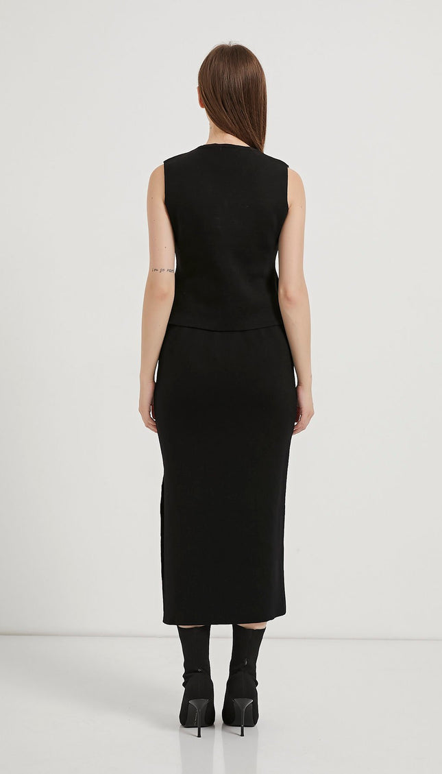 Asymmetrische Strickweste für Damen