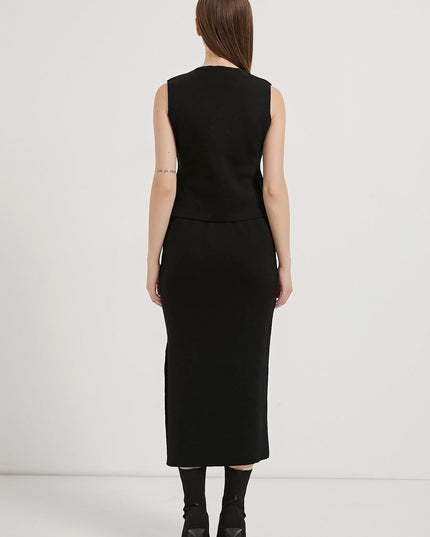 Asymmetrische Strickweste für Damen