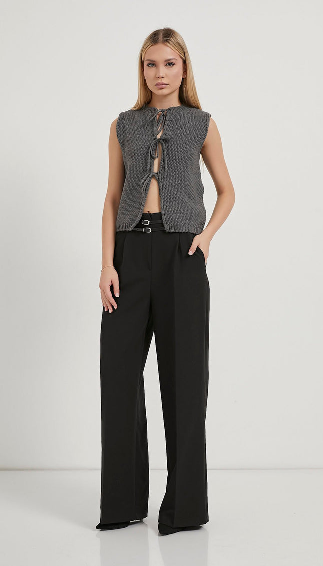 Strickweste für Damen mit Krawattendetail