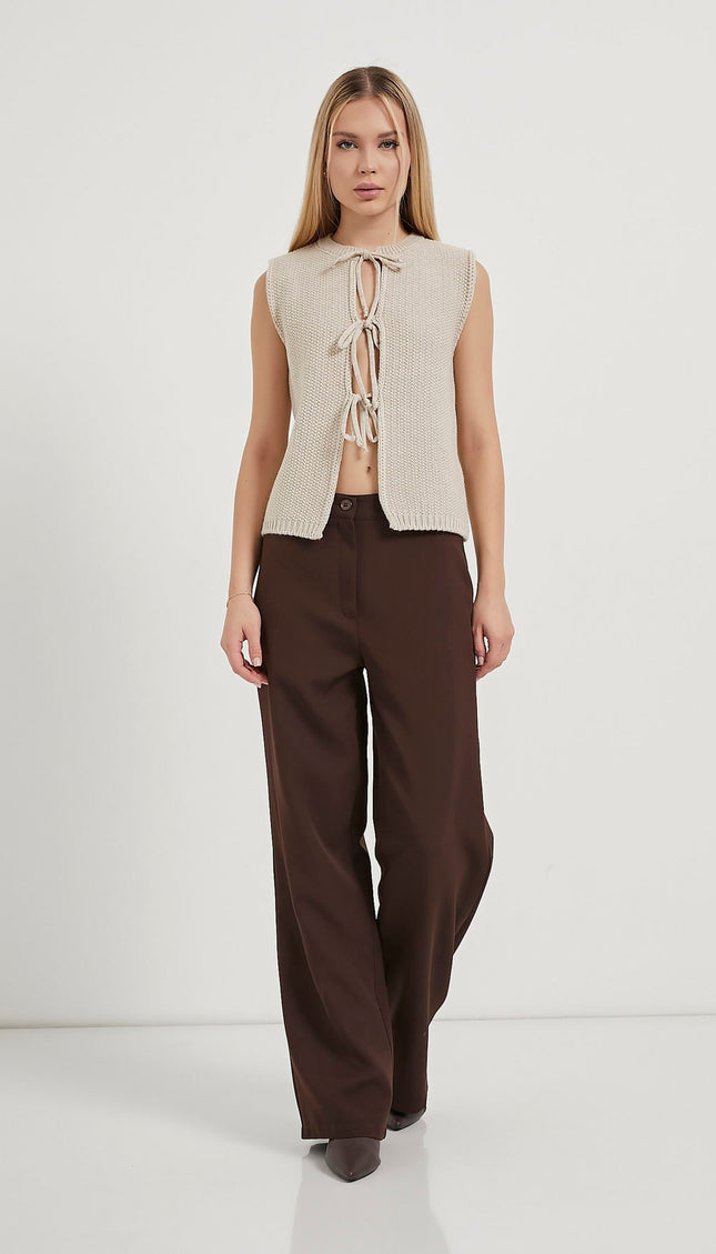 Strickweste für Damen mit Krawattendetail