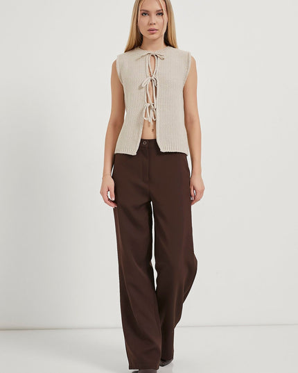 Strickweste für Damen mit Krawattendetail