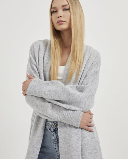 Shawl Collar Long Knitwear Damencardigan