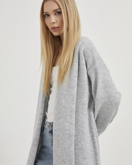 Shawl Collar Long Knitwear Damencardigan