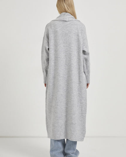 Shawl Collar Long Knitwear Damencardigan