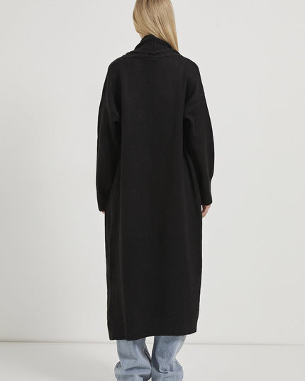 Shawl Collar Long Knitwear Damencardigan