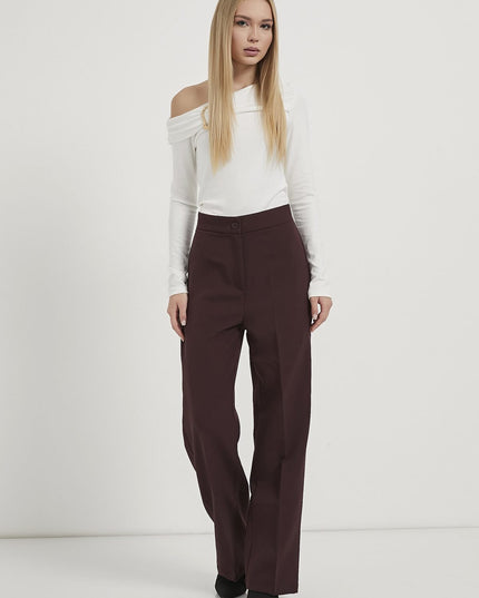 High‑Waist Damenhose, gerade und figurbetont
