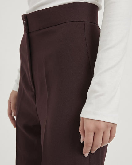 High‑Waist Damenhose, gerade und figurbetont