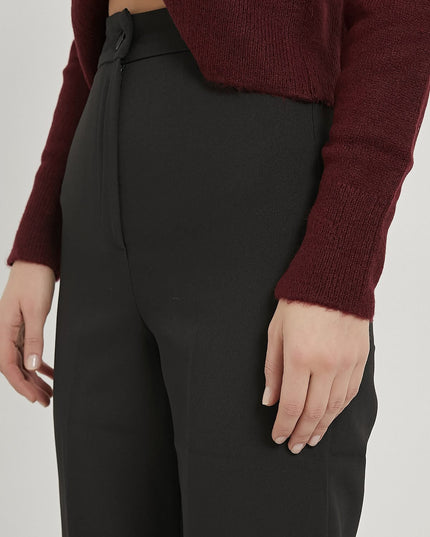 High‑Waist Damenhose, gerade und figurbetont