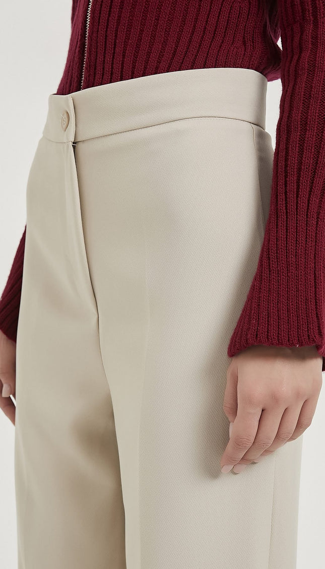 High‑Waist Damenhose, gerade und figurbetont