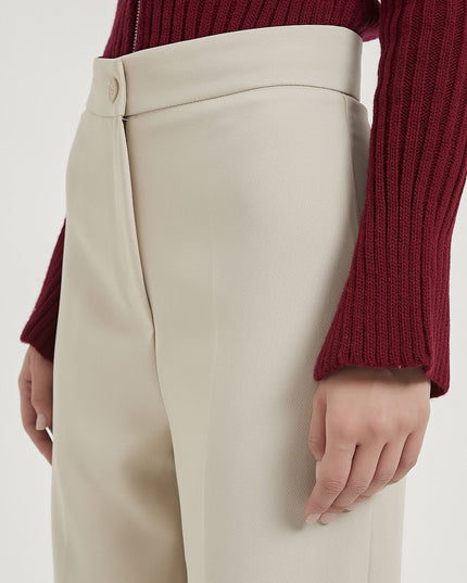 High‑Waist Damenhose, gerade und figurbetont