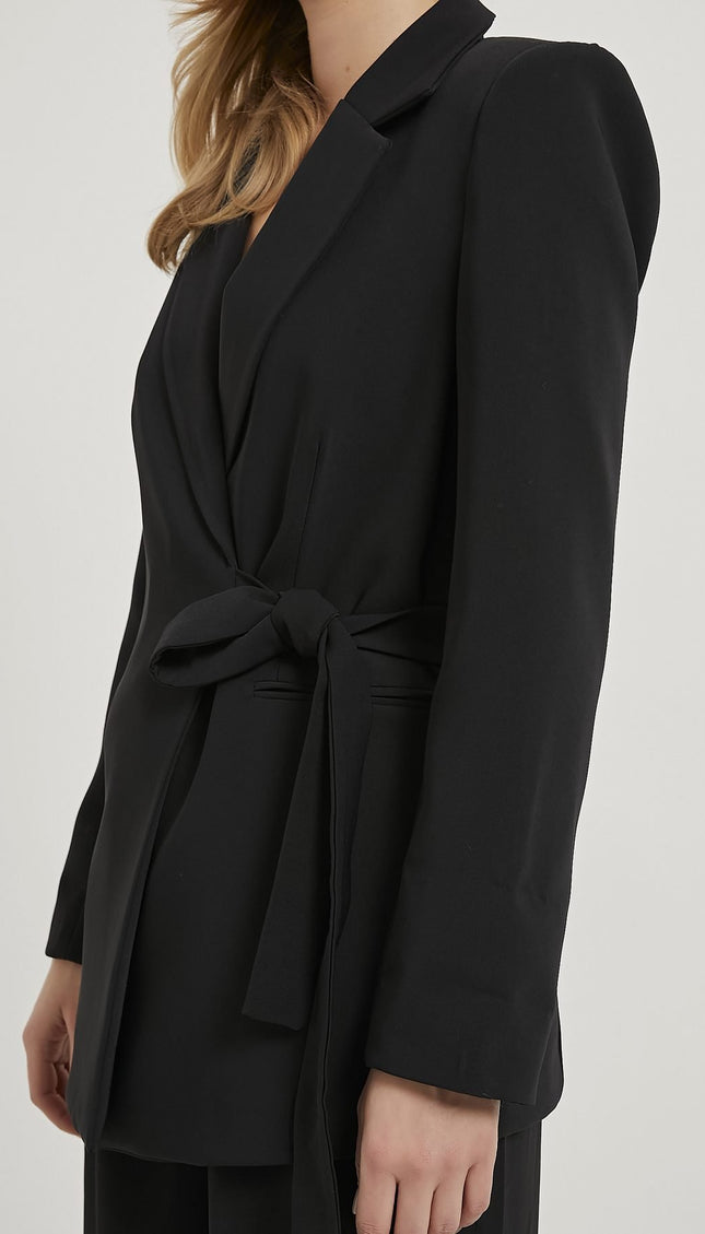 Premium-Damenblazer mit seitlicher Schleife