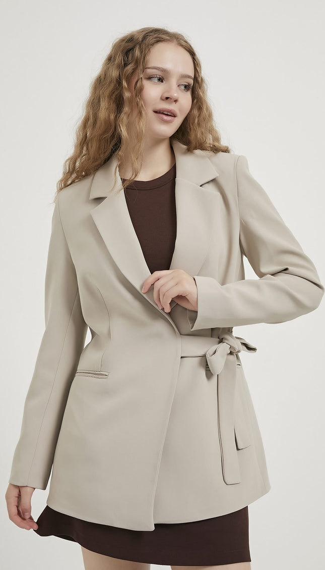 Premium-Damenblazer mit seitlicher Schleife