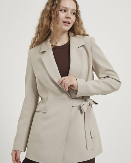 Blazer haut de gamme pour femme avec nœud latéral