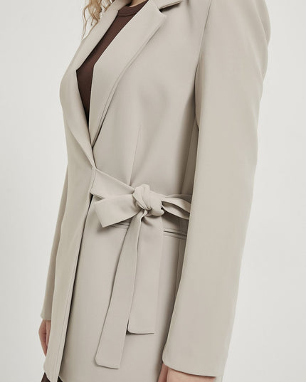Blazer haut de gamme pour femme avec nœud latéral