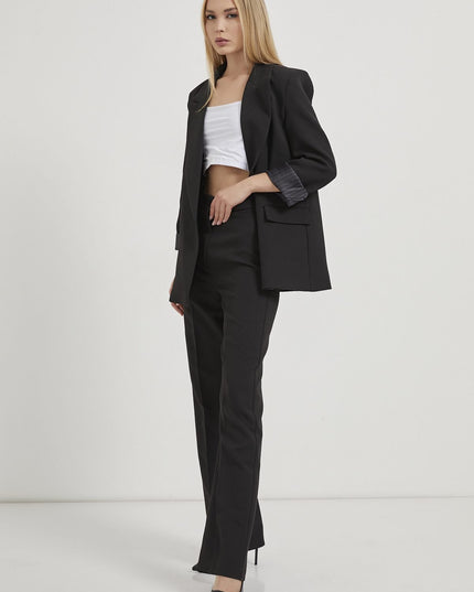 Elegante Damen-Blazerjacke mit gefalteten Ärmeln