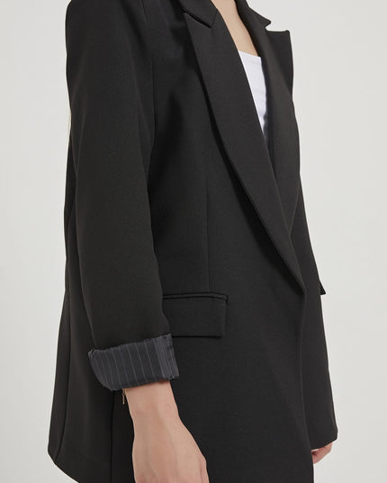 Elegante Damen-Blazerjacke mit gefalteten Ärmeln