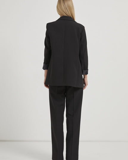 Elegante Damen-Blazerjacke mit gefalteten Ärmeln