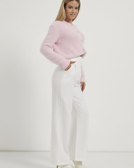 Elastische Taille Velcro-Verschluss Palazzo Damenhosen