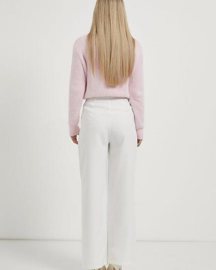 Elastische Taille Velcro-Verschluss Palazzo Damenhosen