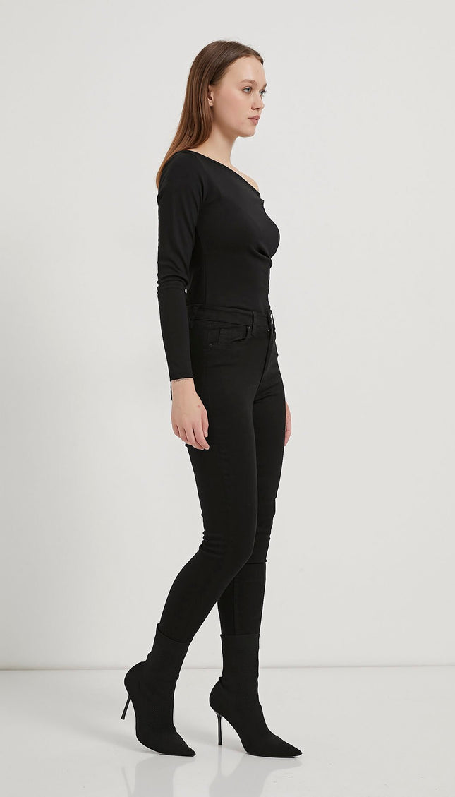 Fünftaschen-Schmal-Hosen mit Hoher Taille für Damen