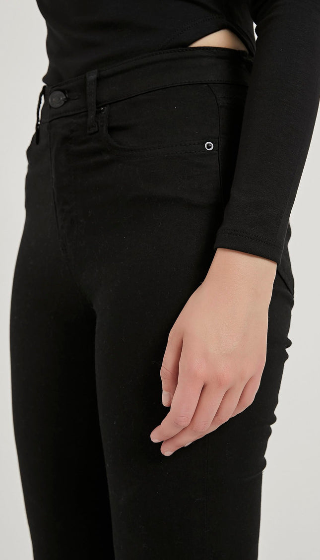 Fünftaschen-Schmal-Hosen mit Hoher Taille für Damen