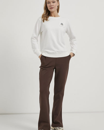 Damen-Sweatshirt mit Stehkragen und Applikationen