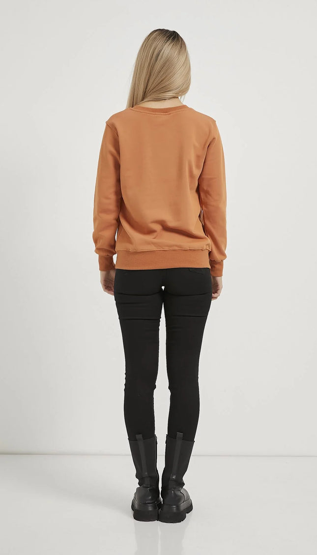 Bedruckter Fahrradkragen-Sweatshirt für Damen