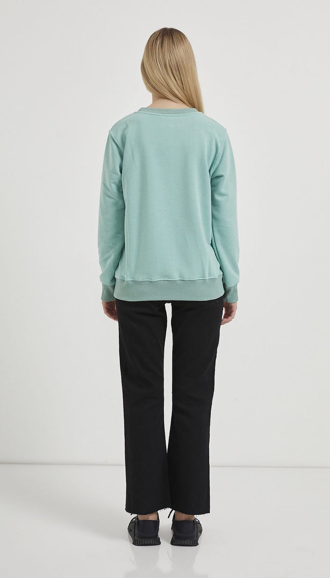 Damenpullover mit Sternstickerei