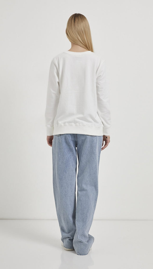 Damenpullover mit Sternstickerei