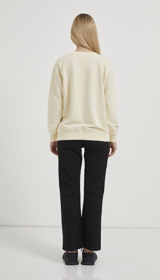 Damenpullover mit Sternstickerei