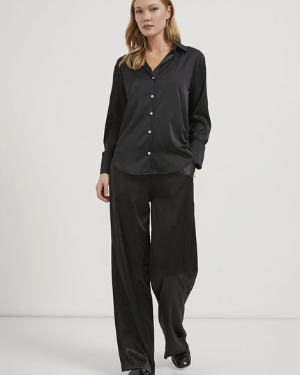 Satin-Fließendes Damenhemd