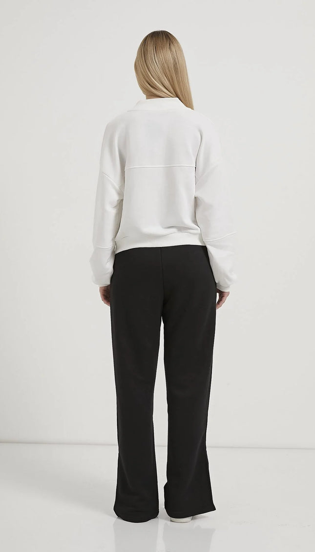 Jogginghosen für Damen mit Herzstickerei schwarz/weiß